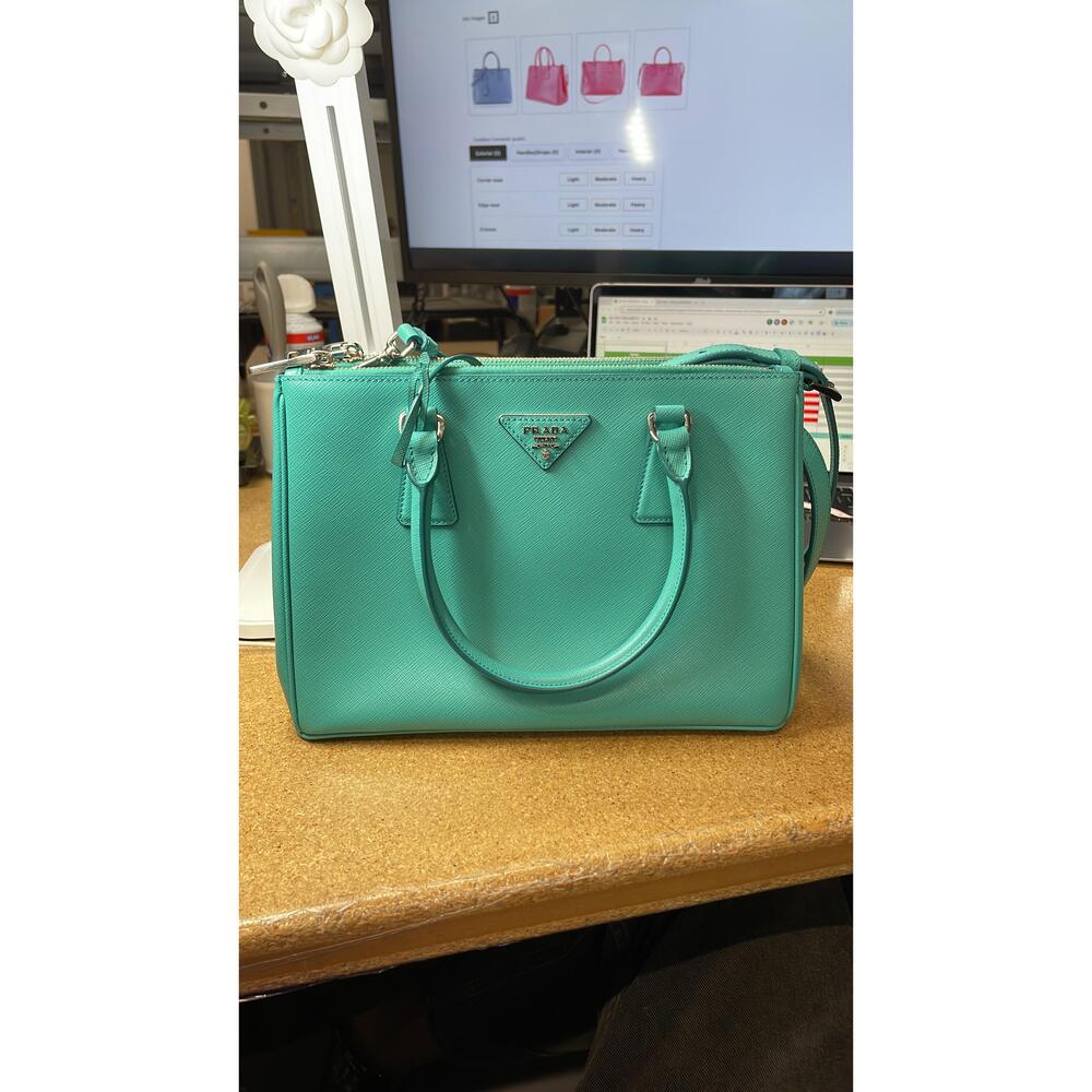 Prada Double Zip Lux Tote Saffiano #169194P10B - Picture 7 of 7